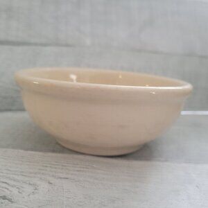 Vintage Jackson Vitrified Heavy Tan Ceramic Bowl 6" Diameter Made In USA